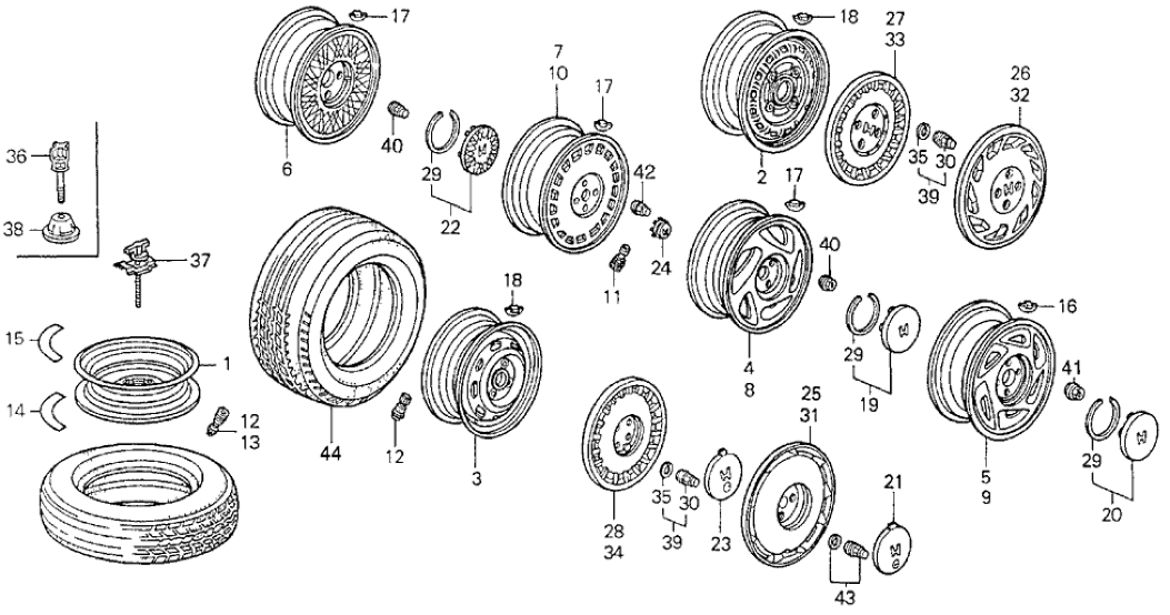 Honda 42751-MIC-062 Tire (P195/60R14) (85H) (M+S) (Michelin)