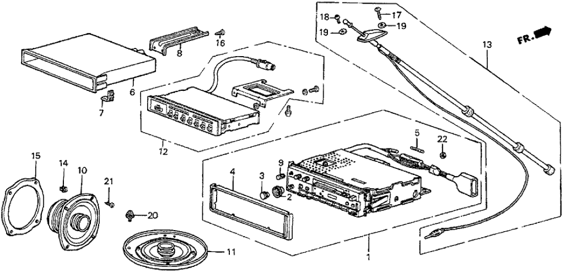 Honda PA-CQ-LH257ATA Tuner Assy., Radio (Cassette+Fm/Am) (Panasonic)