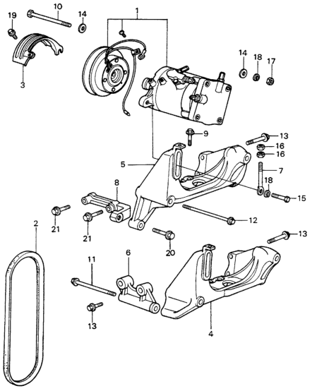 Honda 38930-PA6-660 Bracket A, Compressor