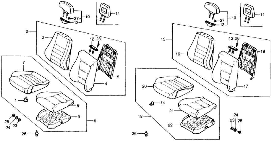 Honda 81130-SH3-A11ZA Cushion Assy., R. FR. Seat *B68L/B68L* (SLEEK BLUE/SLEEK BLUE)