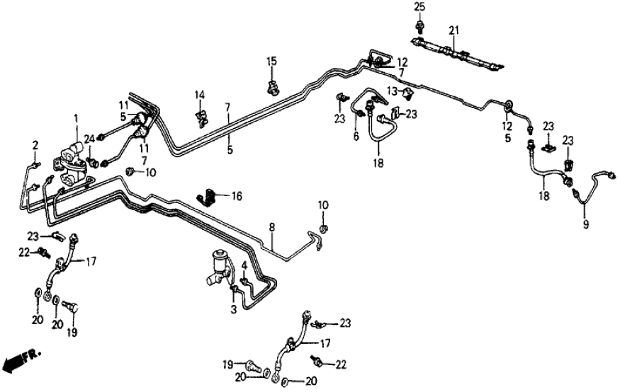 Honda 46330-SB6-020 Pipe C, Brake