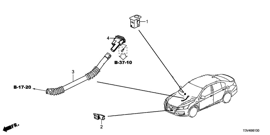 80590-T3V-A41 Honda Sensor Assy., Humidity
