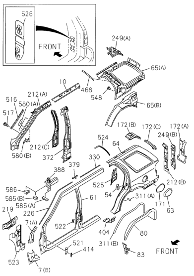 Honda 8-97124-349-2 Reinforcement, L. RR. Seat