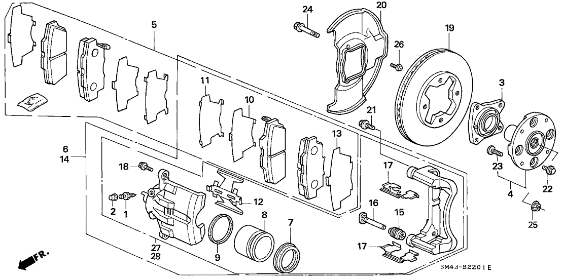 Honda 45226-SM4-013 Shim B (Inner)