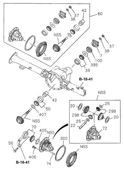 Honda 8-97084-415-0 Gear Kit, RR. Differential Axle