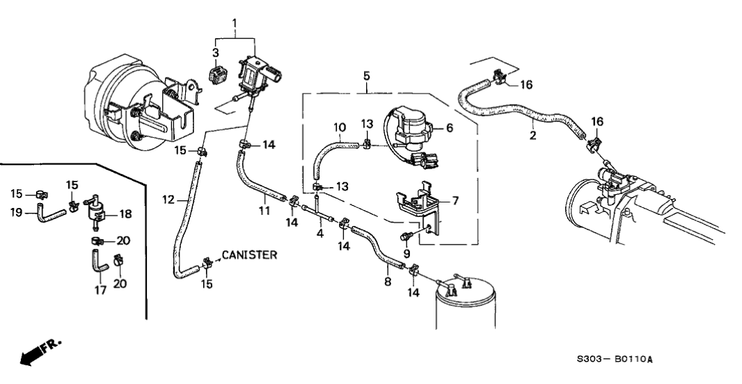 Honda 36380-P5M-A01 Stay Assy., Purge Flow Switch