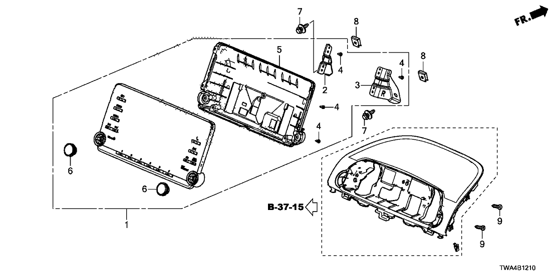 Honda 39713-TVA-A01 Screw, Bind (2.6X6)