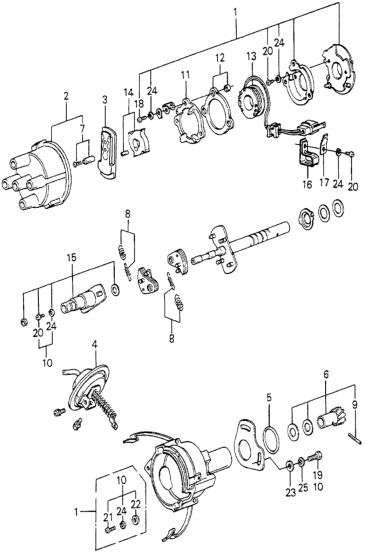 Honda 30127-689-781 Shaft Set, Rotor