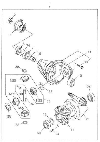 Honda 8-97161-648-0 Oil Seal, Final Pinion