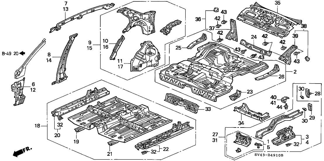 Honda 65190-SV4-A00ZZ Sill, L. FR. Inside