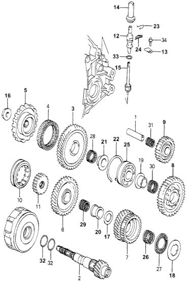 Honda 23565-639-000 Gear, Reverse Selector