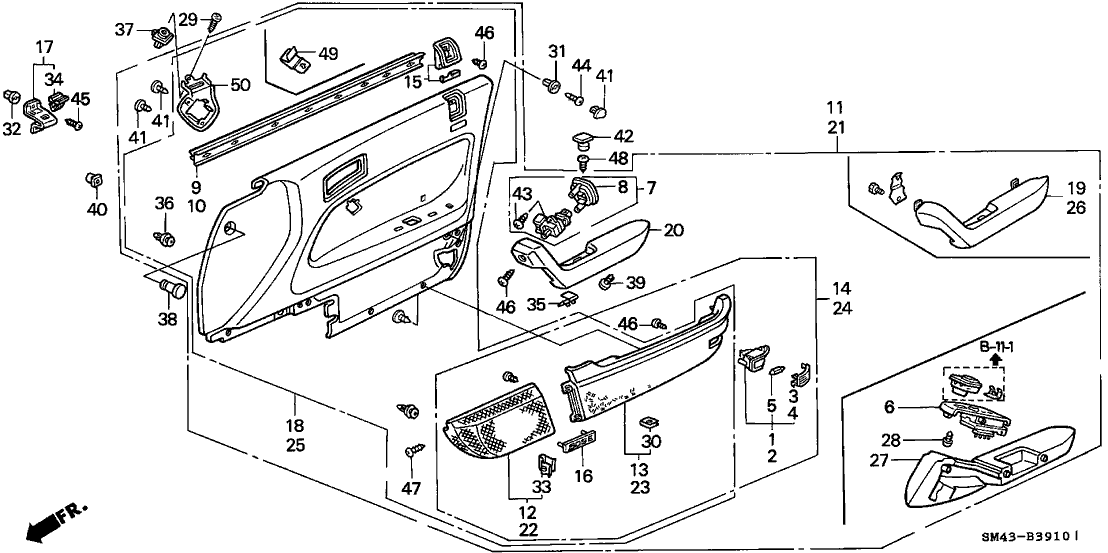 Honda 83533-SM4-A90ZB Base, R. *Y18L* (LEA) (SILKY IVORY)