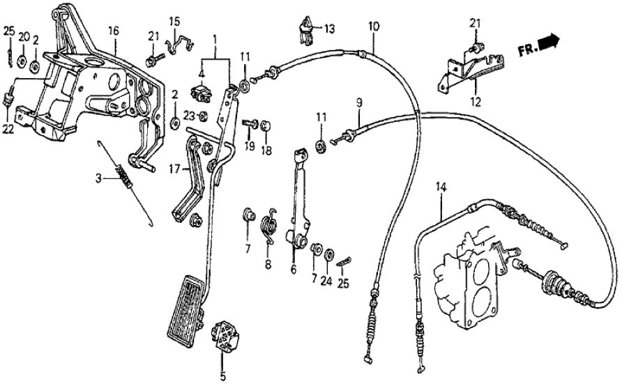 Honda 46590-SF0-671 Bracket, Pedal