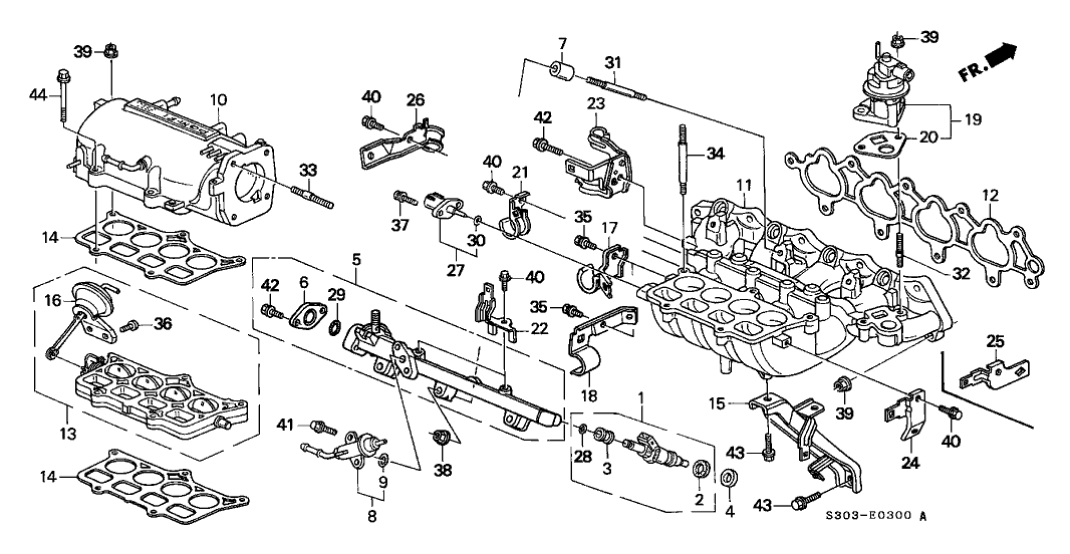 Honda 17749-S30-N20 Clamp, Return Hose