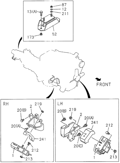 Honda 8-97105-482-2 Cover, R. Engine Mounting