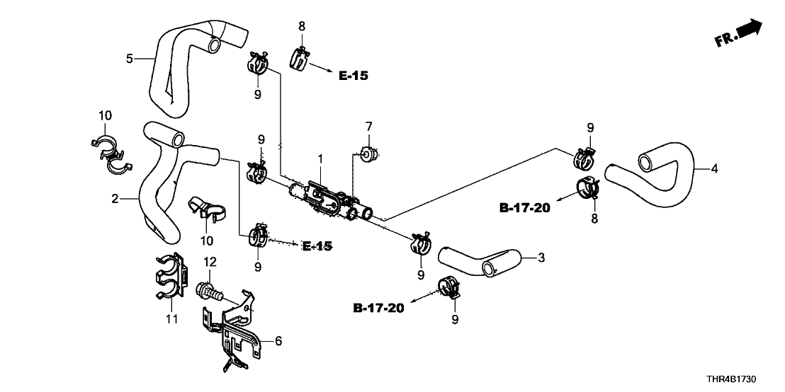 Honda 79751-TZ5-A00 Stay, Heater Hose