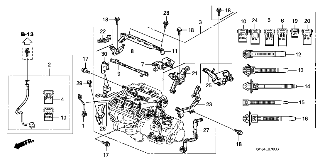 Honda 31125-RGL-A00 Cable, Alternator