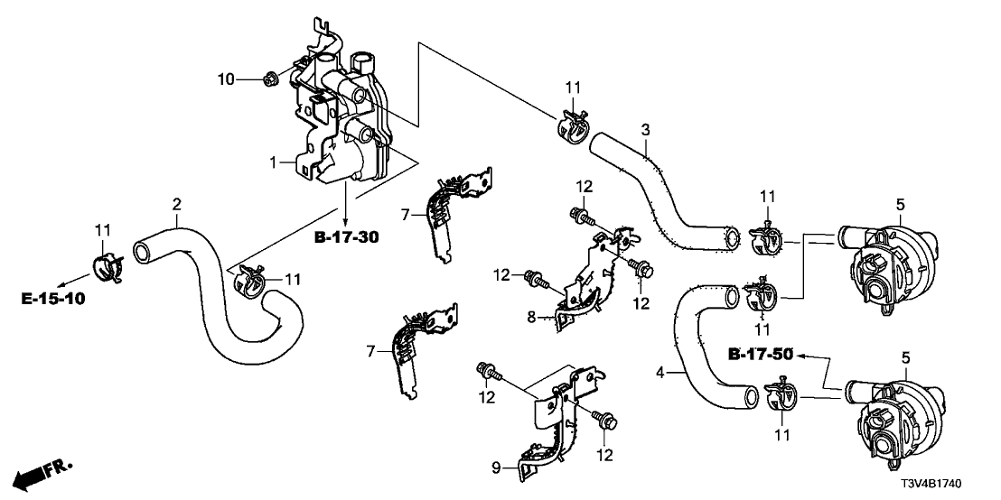 Honda 79973-T3V-A00 Stay Assy., Water Pump (B)