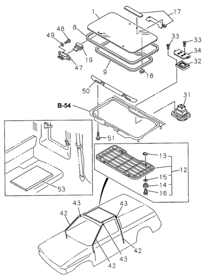 Honda 8-94100-264-3 Deflector, Sunroof