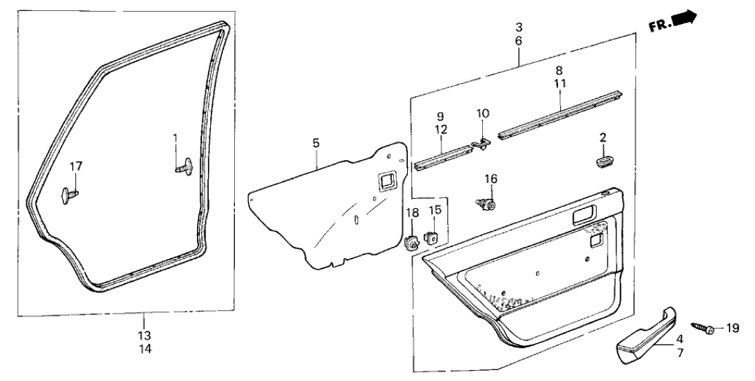 Honda 76833-SB4-961ZF Armrest, Left Rear Door (Fair Blue)