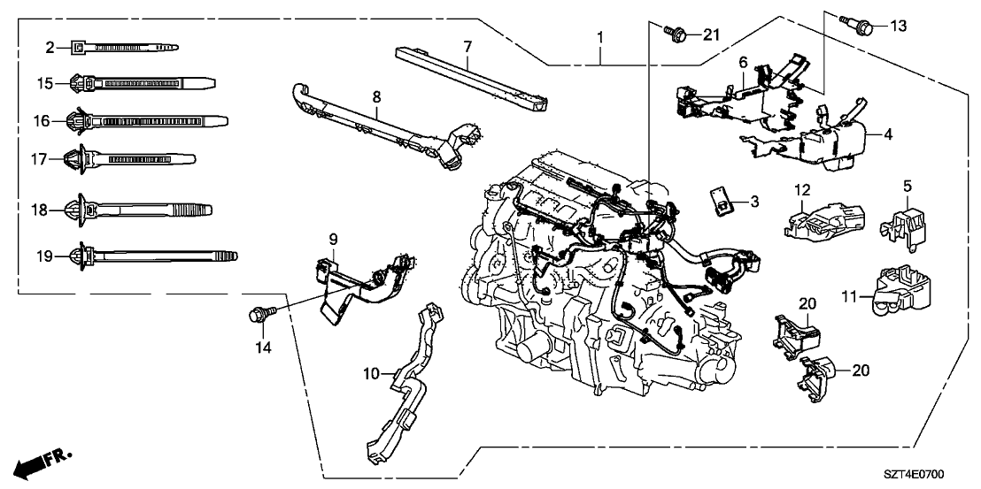 Honda 32110-RTW-A00 Wire Harness, Engine