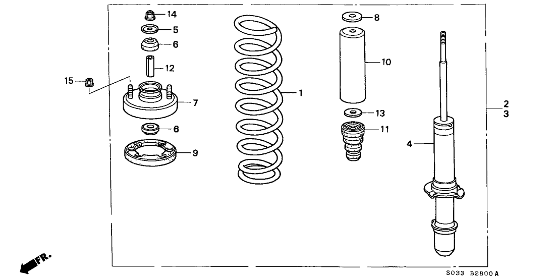 Honda 51601-S01-A41 Shock Absorber Assembly, Right Front