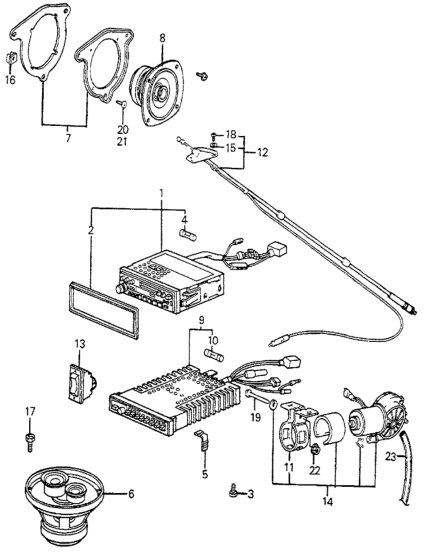 Honda 39159-SA5-941 Motor Assy., Auto Antenna