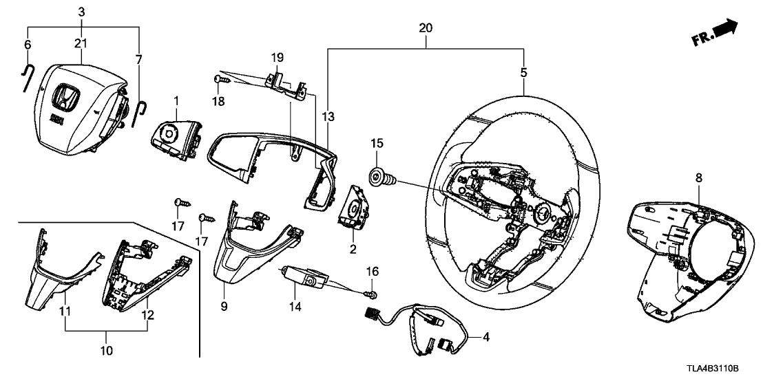 Honda 78501-TLB-A11ZC Grip Complete (High Gloss Silver)