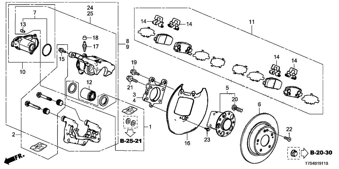 Honda 43016-T7X-A60 BODY SUB-ASSY., R.