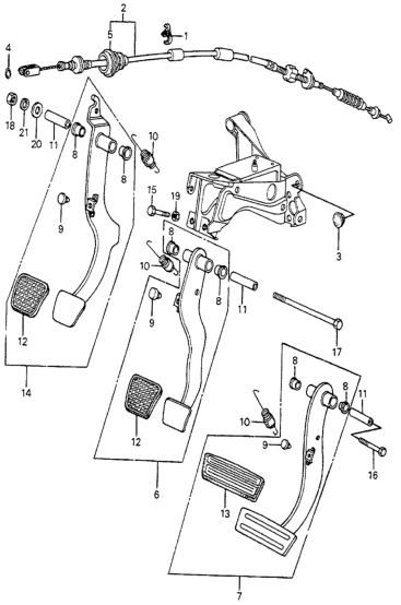 Honda 46500-SA5-671 Pedal Assy., Brake