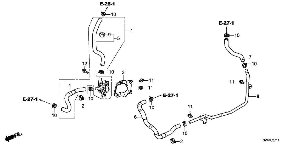 Honda 1J451-5K1-A00 Pipe Comp, Radiator