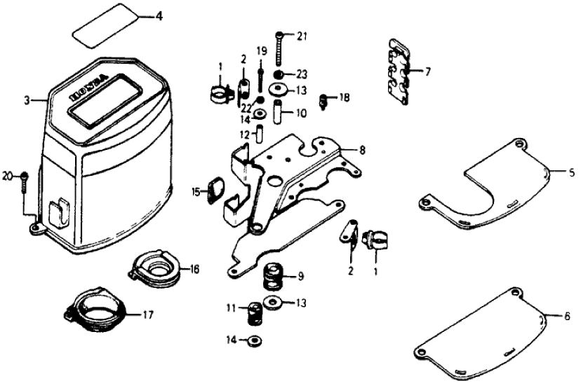 Honda 36022-671-821 Label, Control Box