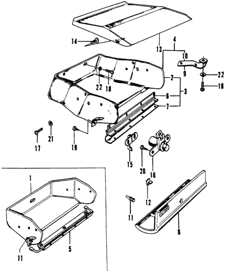 Honda 66405-634-305 Glove Box Set