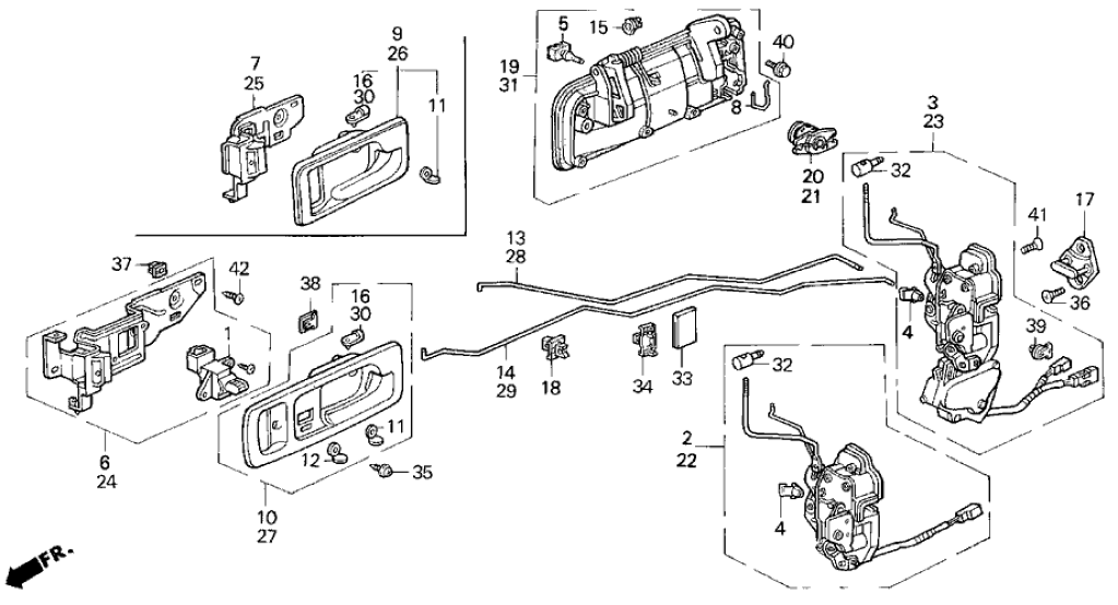 Honda 72125-SM2-A02ZB Handle Assy. R Inside *NH 89L*(Nor) (PALMY GRAY)