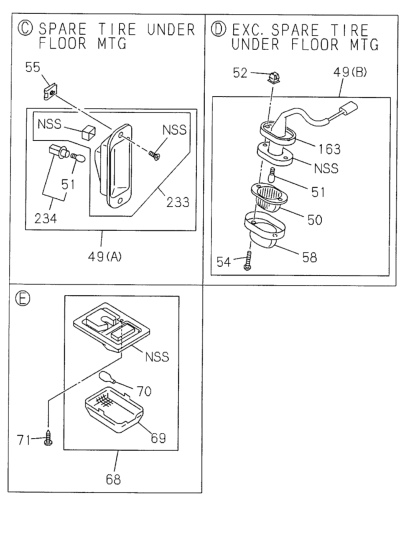 Honda 8-97394-765-0 Lamp Luggage Room