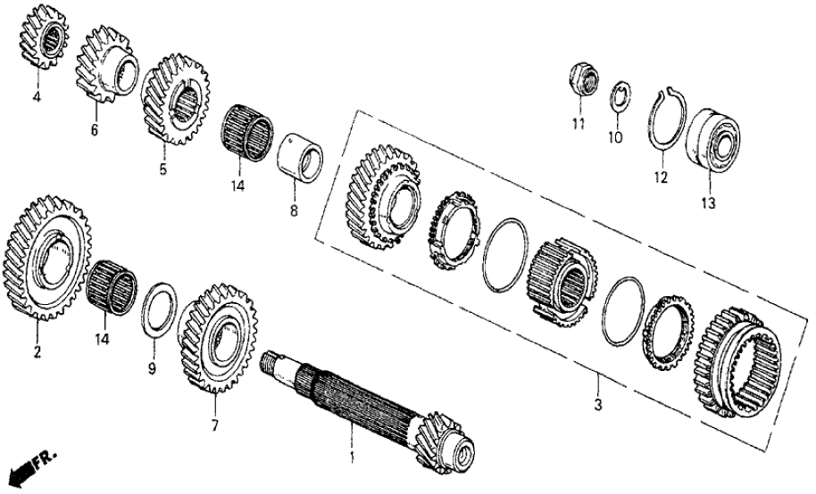 Honda 23432-PH8-960 Gear Set, Countershaft Second