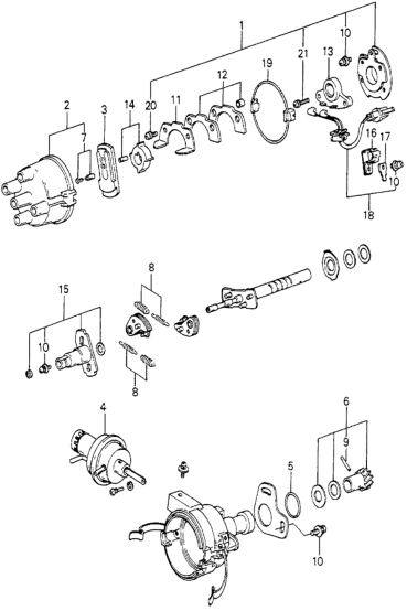 Honda 30127-689-782 Shaft Set, Rotor