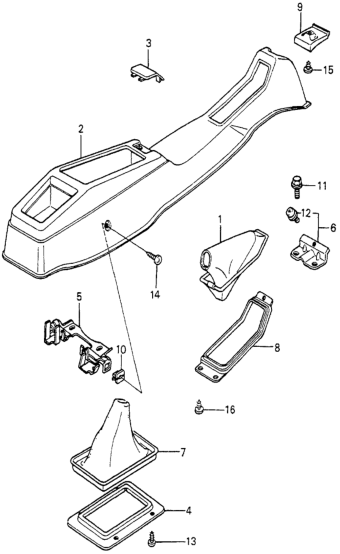 Honda 77701-692-690ZE Console, Center *R30L* (TENDER RED)