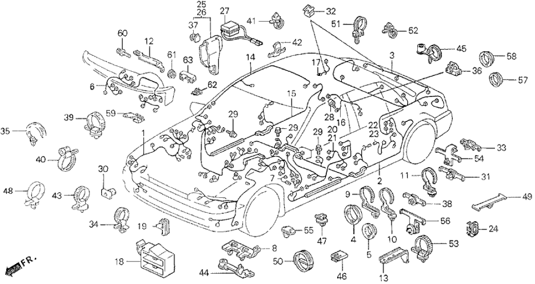 Honda 32751-SM4-A21 Wire Harness, FR. Door (Driver Side)