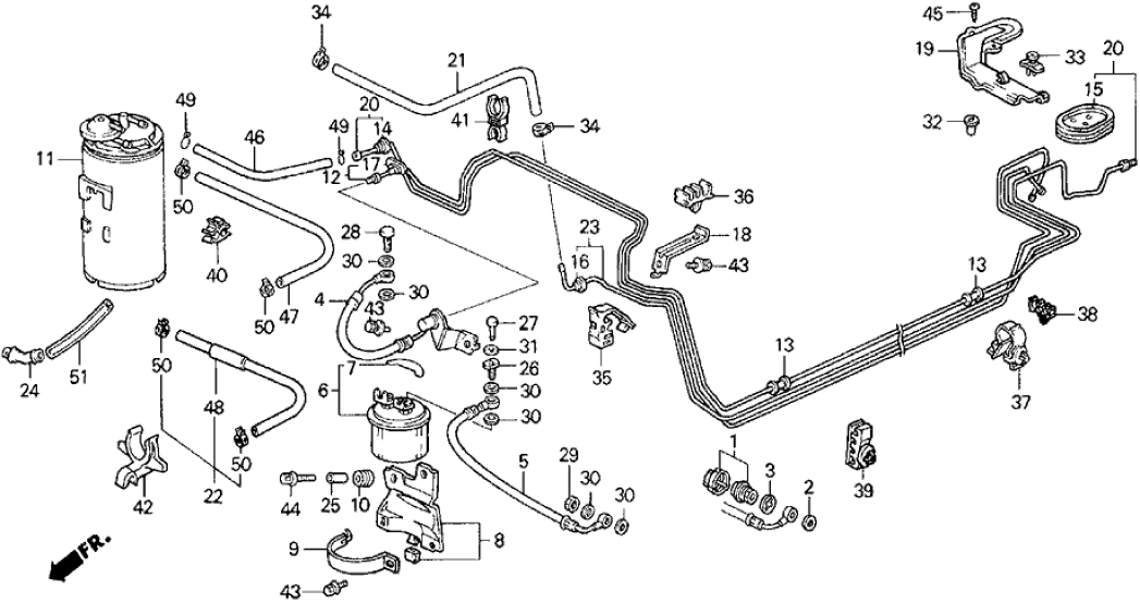 Honda 17723-SH3-932 Hose, Pressure Regulator Return