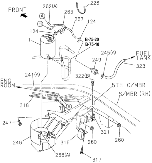 Honda 8-97089-472-0 Bracket, Canister