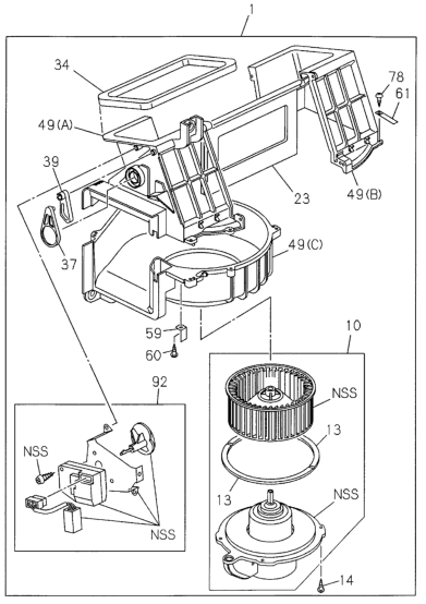 Honda 8-97305-202-1 Actuator Blower Unit