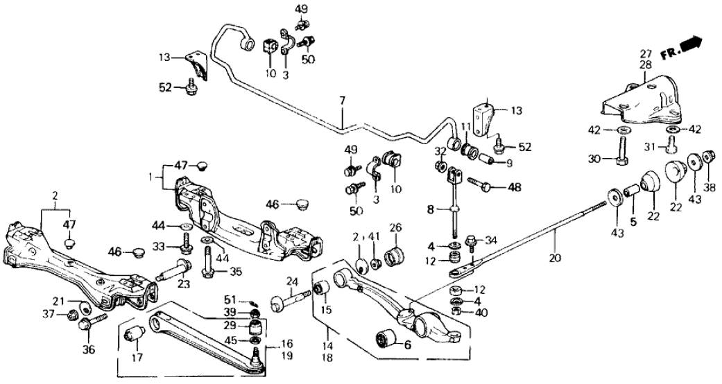 Honda 52677-SF1-010 Frame, R. RR. Radius Rod