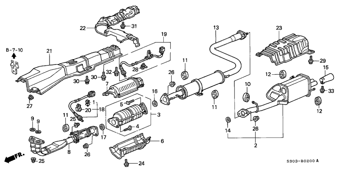 Honda 18210-S30-971 Pipe A, Exhuast