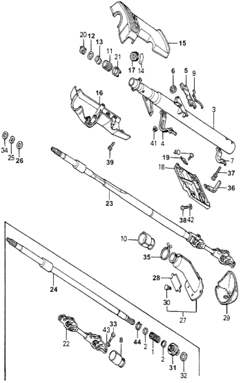 Honda 53204-671-892 Spring, Column