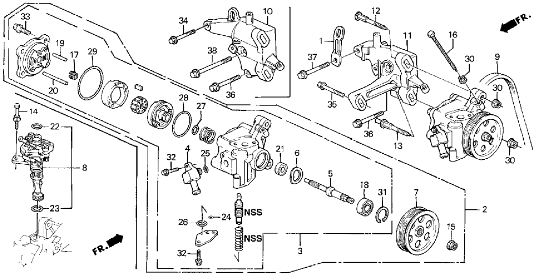 Honda 56994-P12-A00 Bracket, Power Steering Pump