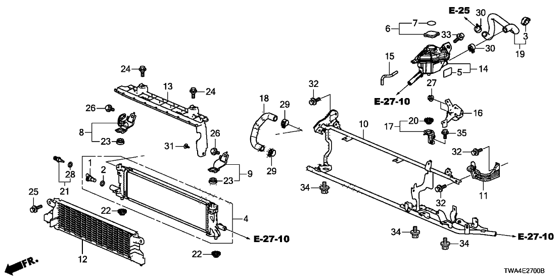 Honda 90007-RGA-003 Bolt, Timing Belt Adjuster Spring