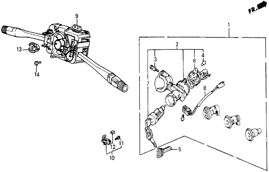 Honda 35100-SB2-673 Lock Assy., Steering