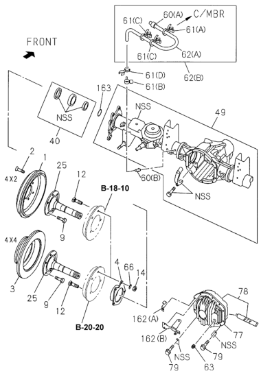 Honda 8-97138-236-0 Holder, Bearing Axle Shaft