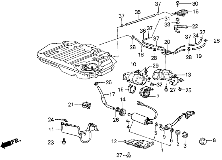 Honda 16917-SB3-930 Grommet, Fuel Pump